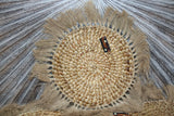 NEW Balinese Raffia Style Table Mat / Placemat w/Fringe -Rustic Bali Design