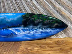 NEW Bali Handmade Air Brushed Surfboard Wall Decor 80cm - Bali Surfboard Art