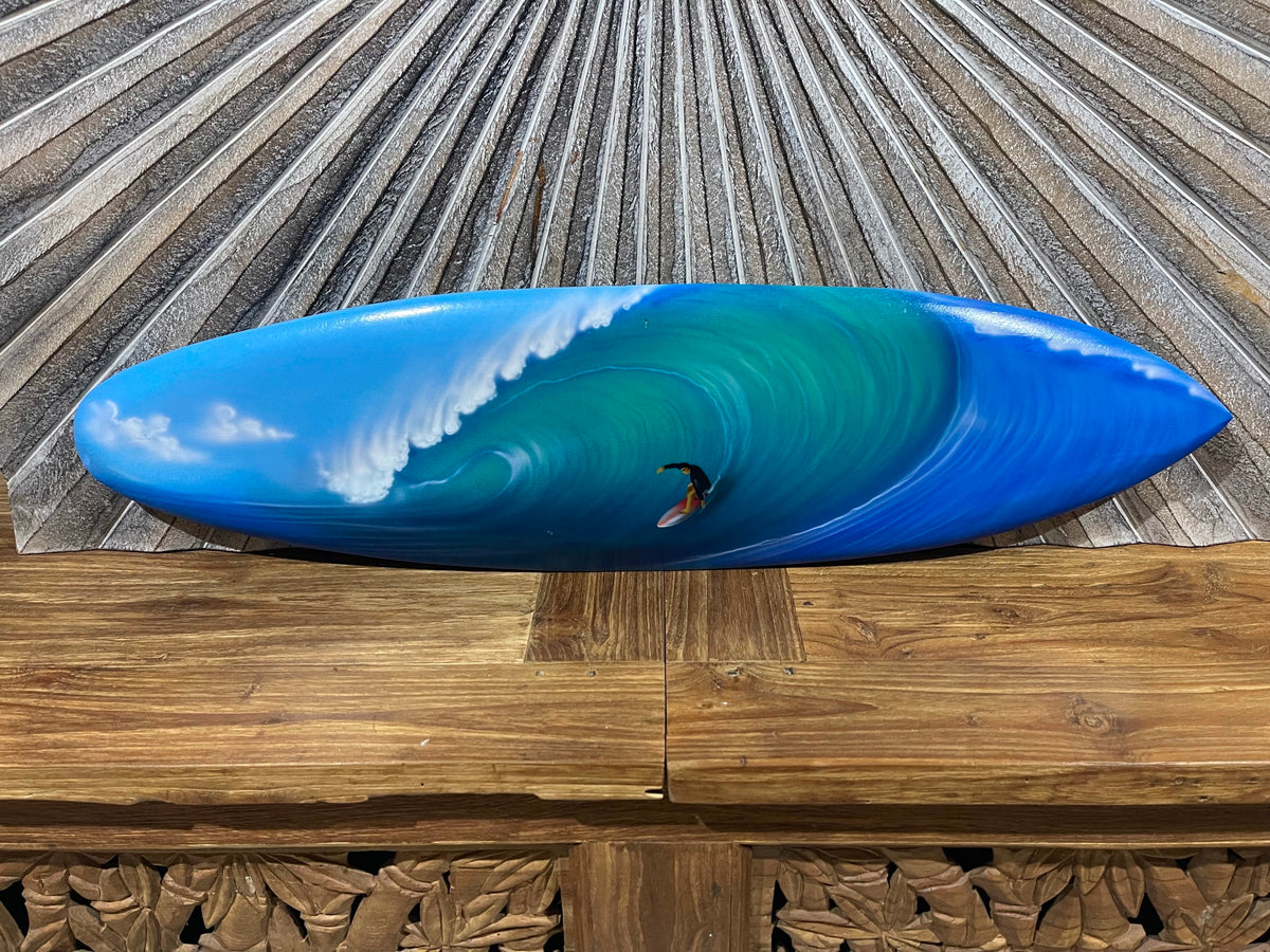 NEW Bali Handmade Air Brushed Surfboard Wall Decor 80cm - Bali Surfboard Art