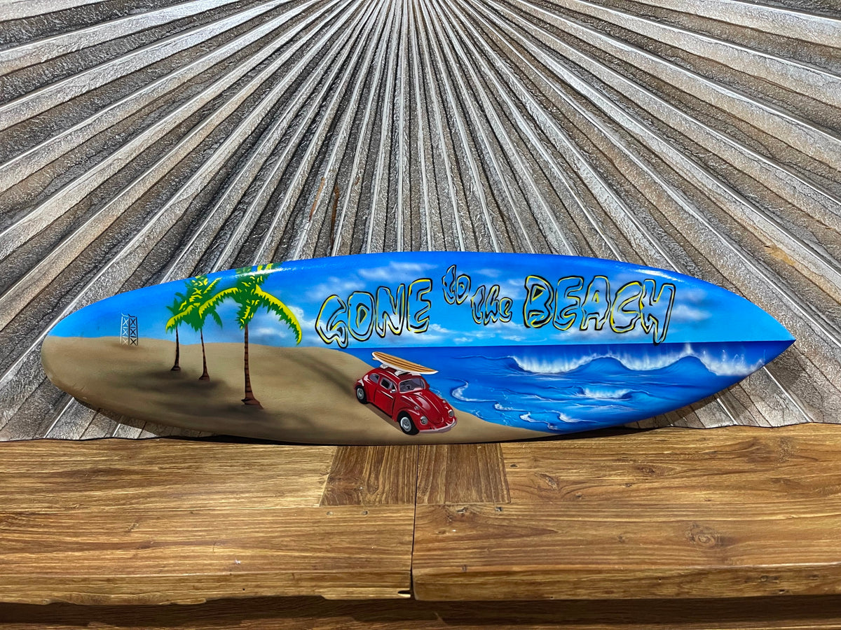 NEW Bali Handmade Air Brushed Surfboard Wall Decor 80cm - Bali Surfboard Art