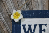 NEW Balinese Timber WELCOME Sign - Bali Frangipani WELCOME Sign