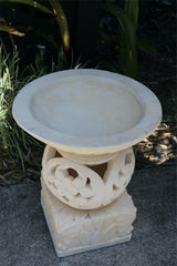 NEW Balinese Frangipani Style Bird Bath - Bali Garden Art - Bali Bird Bath