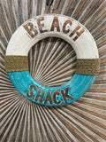 NEW Balinese Timber Life Buoy BEACH SHACK Sign - Bali Beach Shack Life Buoy