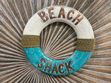 NEW Balinese Timber Life Buoy BEACH SHACK Sign - Bali Beach Shack Life Buoy