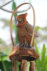 NEW Balinese Owl Bamboo Wind Chime - Bamboo Bali Windchimes