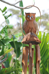 NEW Balinese Owl Bamboo Wind Chime - Bamboo Bali Windchimes