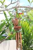 NEW Balinese Bird with Chicks Bamboo Wind Chime - Bali Bamboo/Coconut Windchime