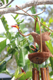 NEW Balinese Bird with Chicks Bamboo Wind Chime - Bali Bamboo/Coconut Windchime