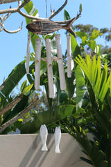 NEW Balinese Wood / Bamboo Fish Wind Chime - Bali Coastal Style Wind Chime