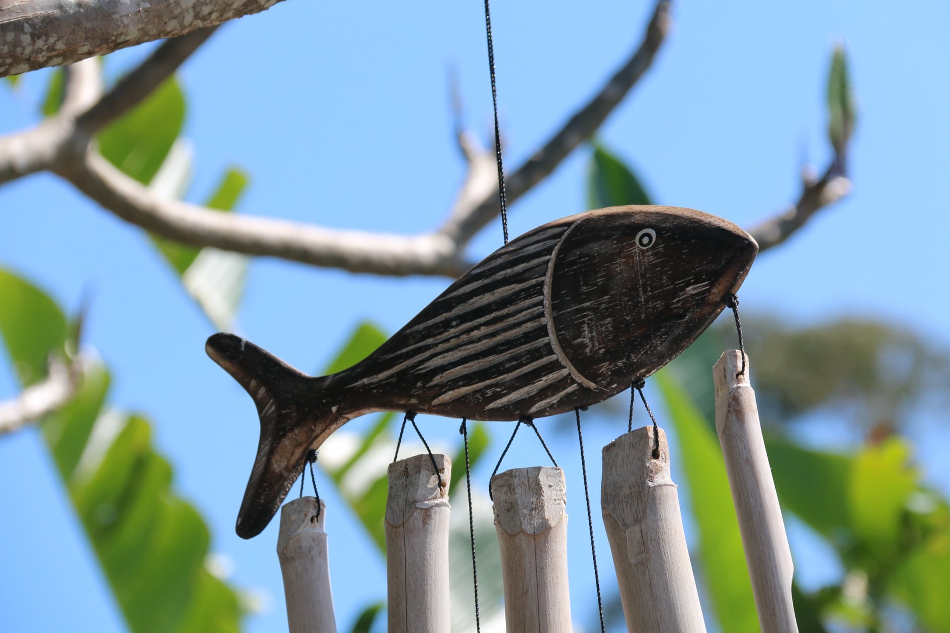 Folk Art Fish Bamboo Wind popular Chimes