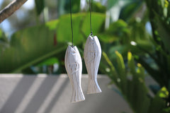 NEW Balinese Wood / Bamboo Fish Wind Chime - Bali Coastal Style Wind Chime