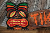 NEW Hand Crafted & Carved TIKI BAR Sign - Tropical Island Bali Bar Sign - 2 Mask
