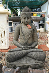 NEW Balinese Hand Carved Natural Greenstone Buddha Statue - Bali Garden Statue