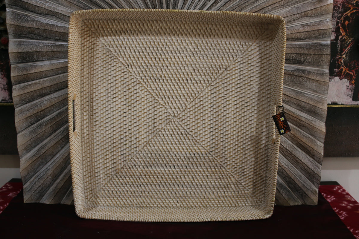 NEW Balinese Woven Rattan Open Basket / Tray - Choose from 2 Sizes...