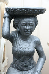 NEW Hand Crafted Balinese Woman Plinth / Pedestal / Stand - Bali Garden Art