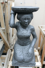 NEW Hand Crafted Balinese Woman Plinth / Pedestal / Stand - Bali Garden Art