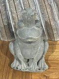 NEW Balinese Cast Concrete Frog Statue - Bali Frog Statue - Small Frog Statue