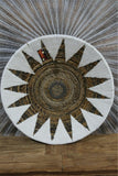 NEW Bali Woven Platter with Cotton Trim - Balinese Woven Platter Wall Art 60cm