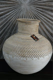 NEW BALINESE HAND CRAFTED WOOD/RATTAN COMBO Ball Vase - Gorgeous!!