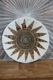 NEW Bali Woven Platter with Cotton Trim - Balinese Woven Platter Wall Art 50cm