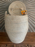 NEW Balinese Hand Woven Large Rattan Basket with Lid - Balinese Basket 2 Sizes