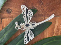 925 Sterling Silver Dragonfly Pendant - Balinese Style Jewellery - Pendant ONLY