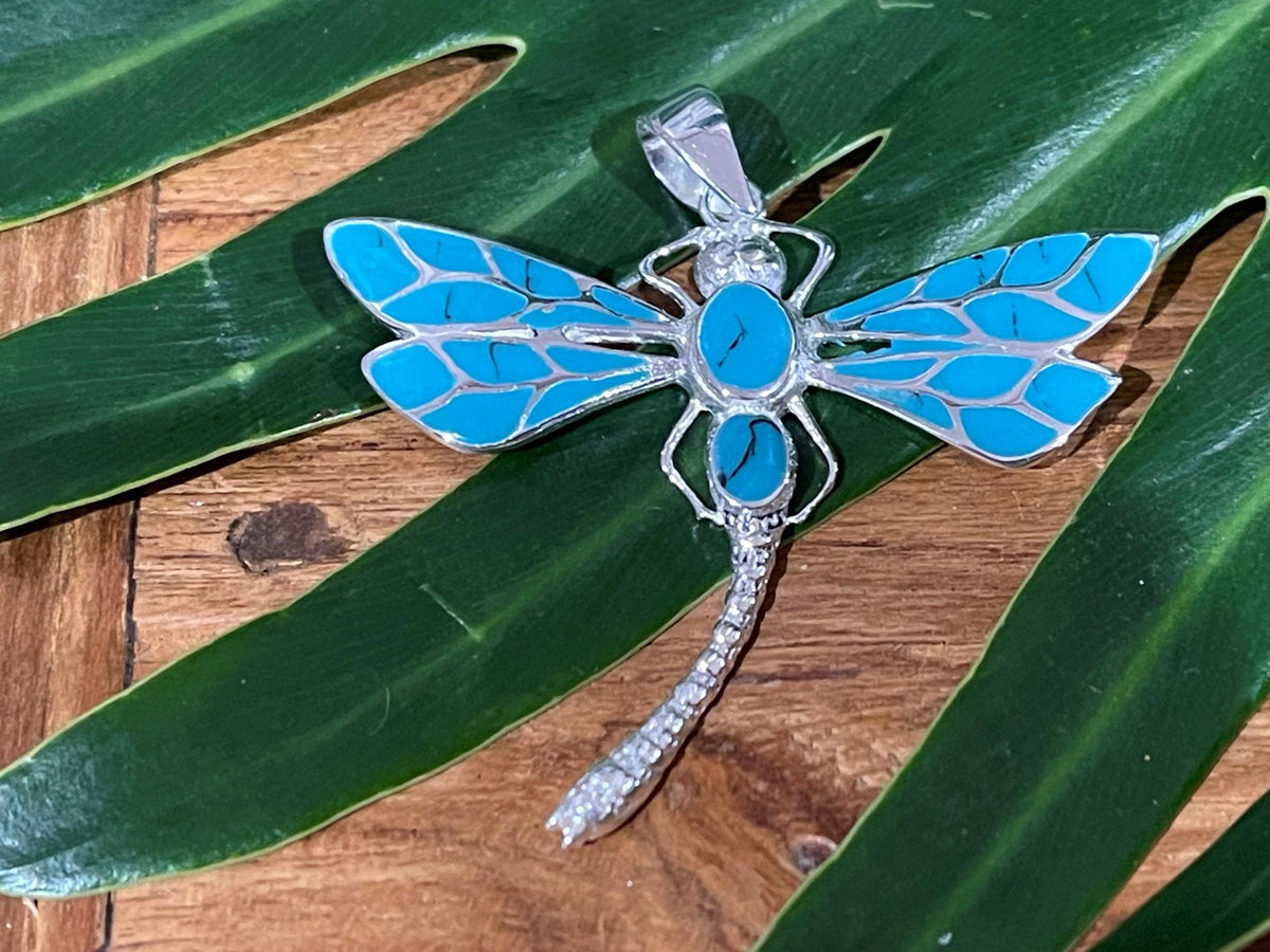 925 Sterling Silver Dragonfly Pendant - Balinese Style Jewellery - Pendant ONLY