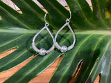 925 Sterling Silver Tear Drop Hook Earrings - Balinese Style Earrings