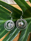 925 Sterling Silver Multi Hoop Hook Earrings - Balinese Style Earrings