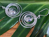 925 Sterling Silver Multi Hoop Hook Earrings - Balinese Style Earrings