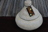 NEW BALINESE HAND WOVEN RATTAN BASKET WITH LID