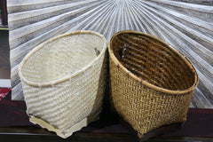 NEW BALINESE HAND WOVEN BAMBOO OPEN BASKET Large