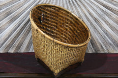 NEW BALINESE HAND WOVEN BAMBOO OPEN BASKET Large