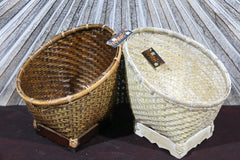 NEW BALINESE HAND WOVEN BAMBOO OPEN BASKET Small