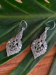 925 Sterling Silver Stunning Hook Earrings - Balinese Style Earrings