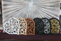 Balinese Hand Carved MDF Mandala Love Heart Wall Panel 6 Colours!!