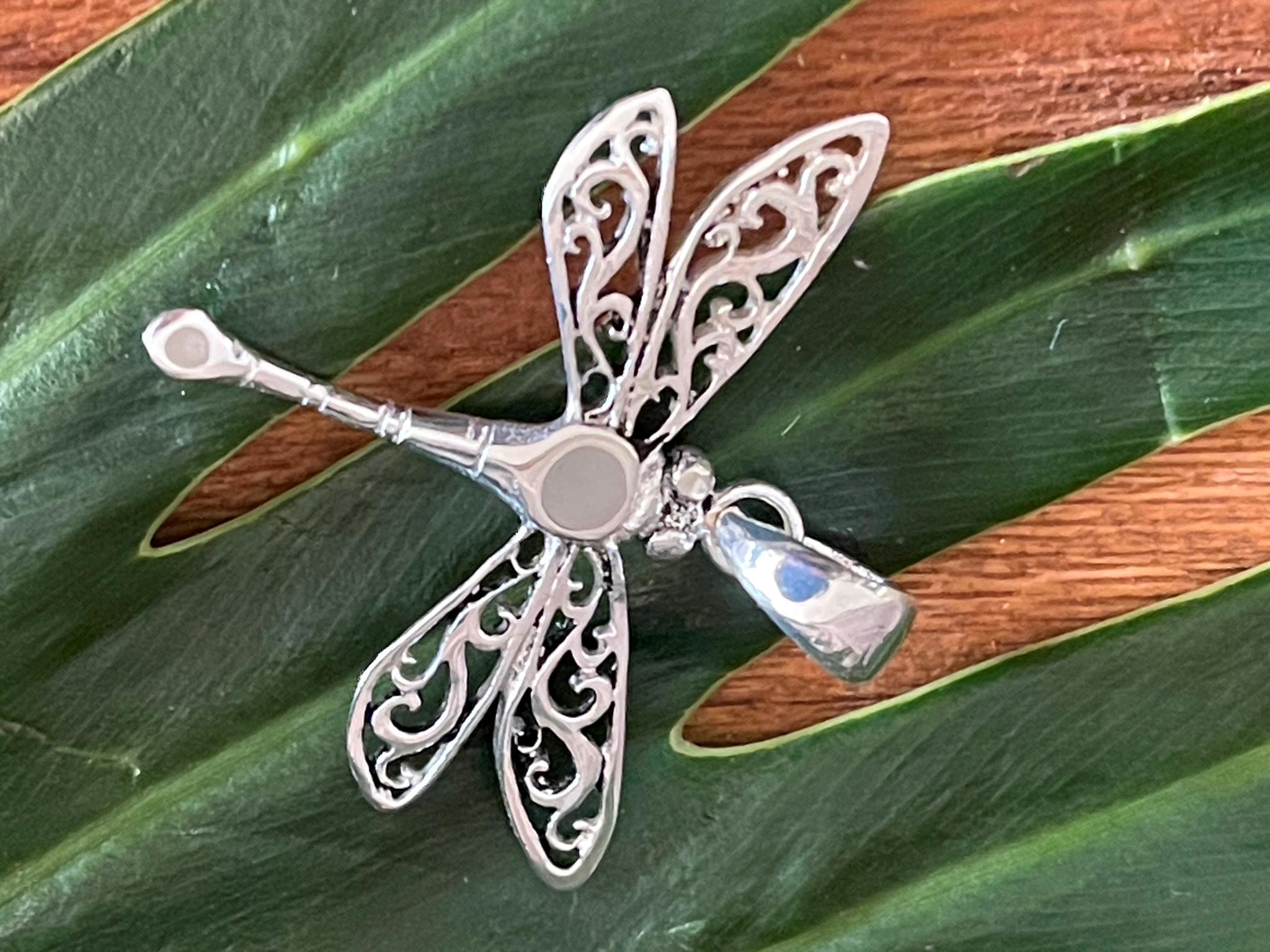 925 Sterling Silver Dragonfly Pendant - Balinese Style Jewellery - Pendant ONLY