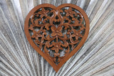Balinese Hand Carved MDF Mandala Love Heart Wall Panel 6 Colours!!