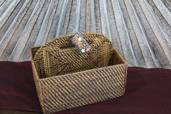 NEW Balinese Woven Rattan Condiments Holder / Storage Basket - 2 colours