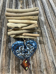 NEW Balinese Hand Crafted 3 Wood Hearts Hanger / Mobile - 3 Love Hearts Mobile