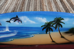 NEW Bali Handmade Air Brushed Surfboard Wall Decor 80cm - Bali Surfboard Art