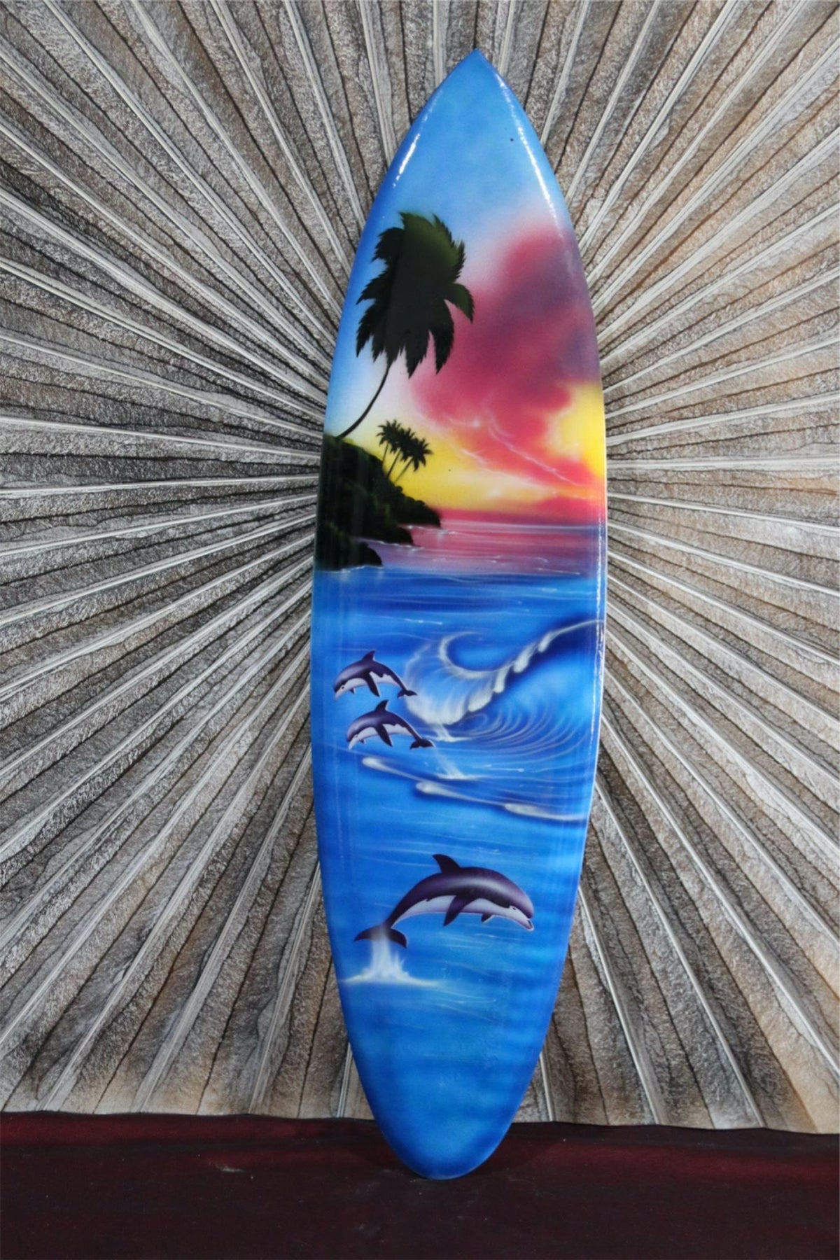 NEW Bali Handmade Air Brushed Surfboard Wall Decor 80cm - Bali Surfboard Art