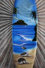 NEW Bali Handmade Air Brushed Surfboard Wall Decor 80cm - Bali Surfboard Art