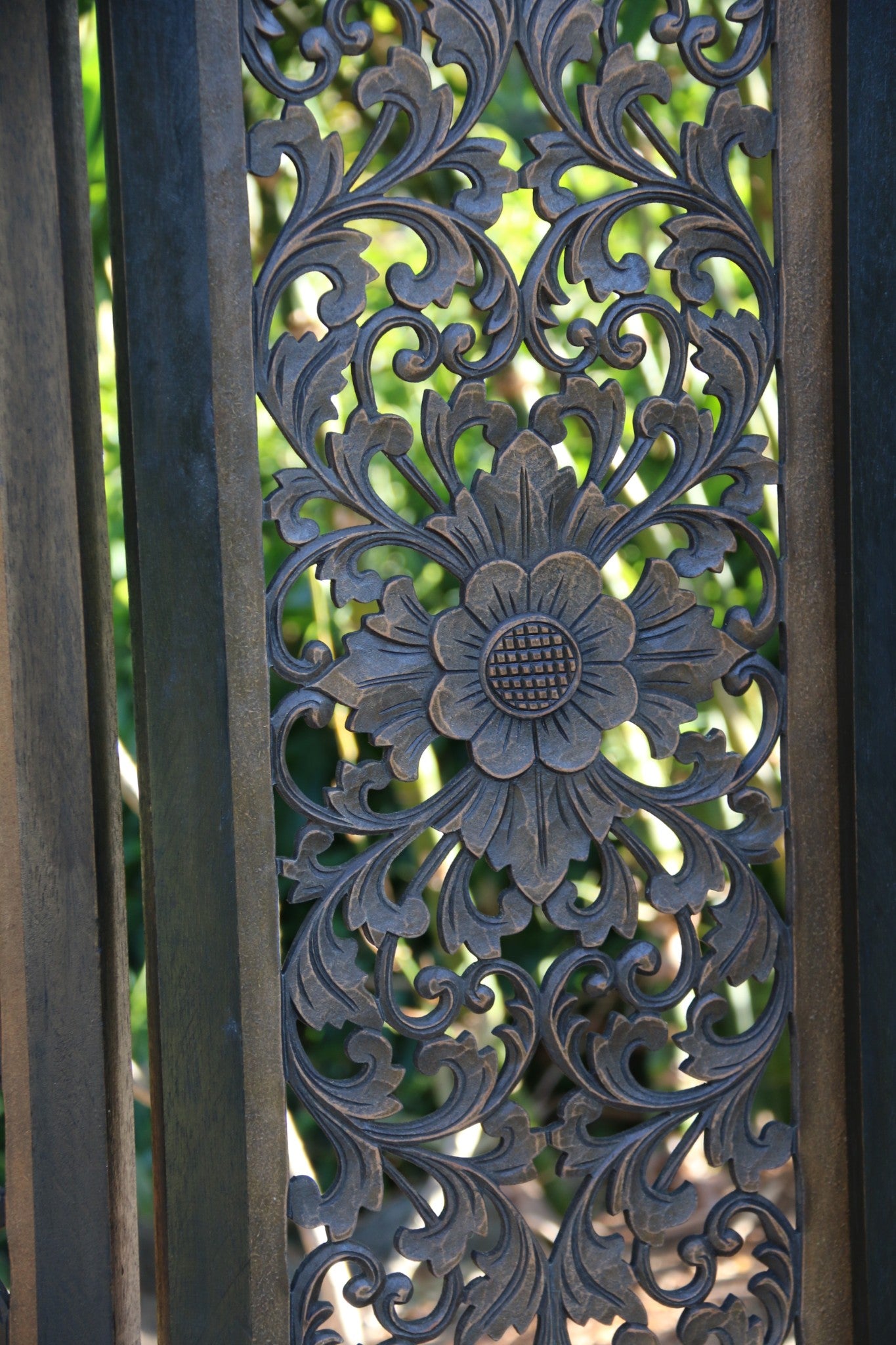 NEW BALINESE CARVED MDF/WOOD MANDALA ROOM DIVIDER - BALI WALL ART