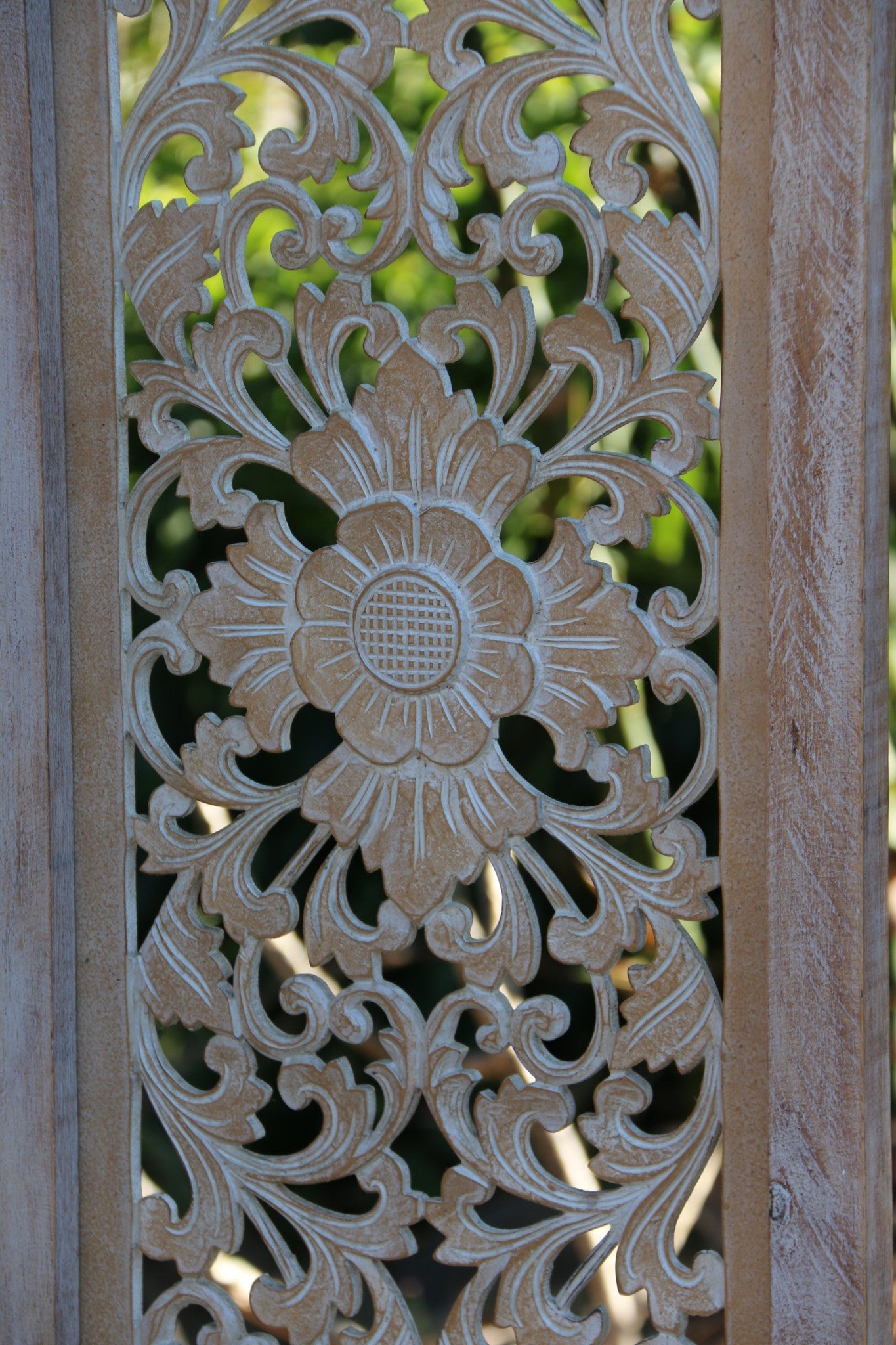 NEW BALINESE CARVED MDF/WOOD MANDALA ROOM DIVIDER - BALI WALL ART