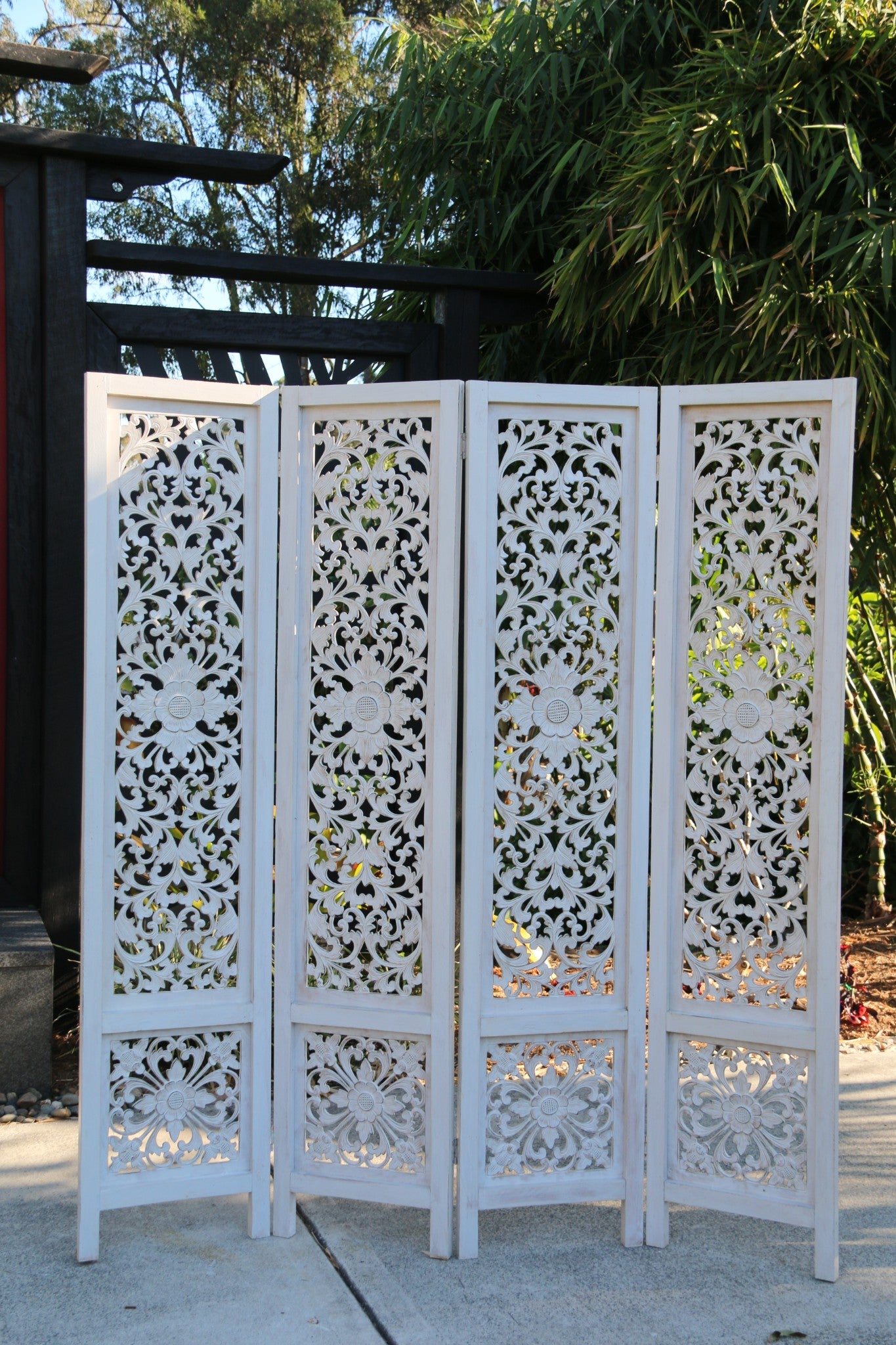 NEW BALINESE CARVED MDF/WOOD MANDALA ROOM DIVIDER - BALI WALL ART