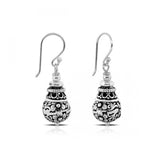 925 Sterling Silver Ukir Ball Earrings - Balinese Style Earrings