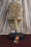 NEW Indonesian Hand Carved Primitive Wooden Sumba Mask on Stand - TIMOR ART