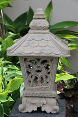 NEW Balinese Concrete Lantern  - Outdoor Bali Lantern - Balinese Garden Lantern