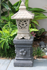 NEW Balinese Concrete Lantern  - Outdoor Bali Lantern - Balinese Garden Lantern